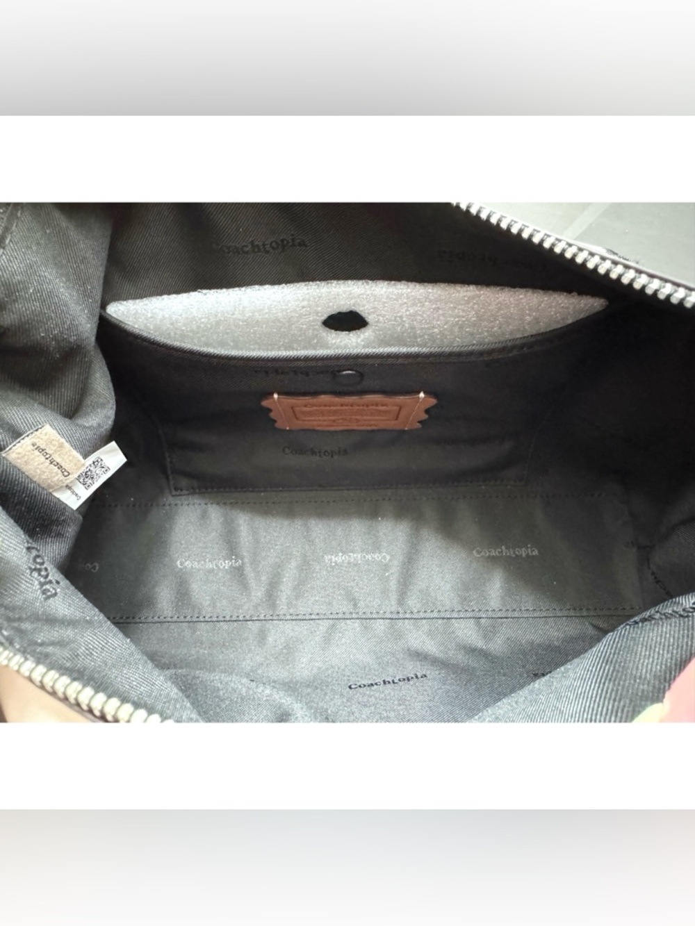 COACH Alter/Ego Slouchy Shoulder Bag, BLACK/ CHALK - Picture 9 of 13